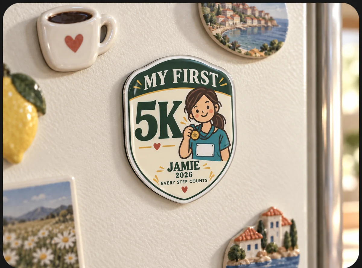 On the fridge — milestone sample