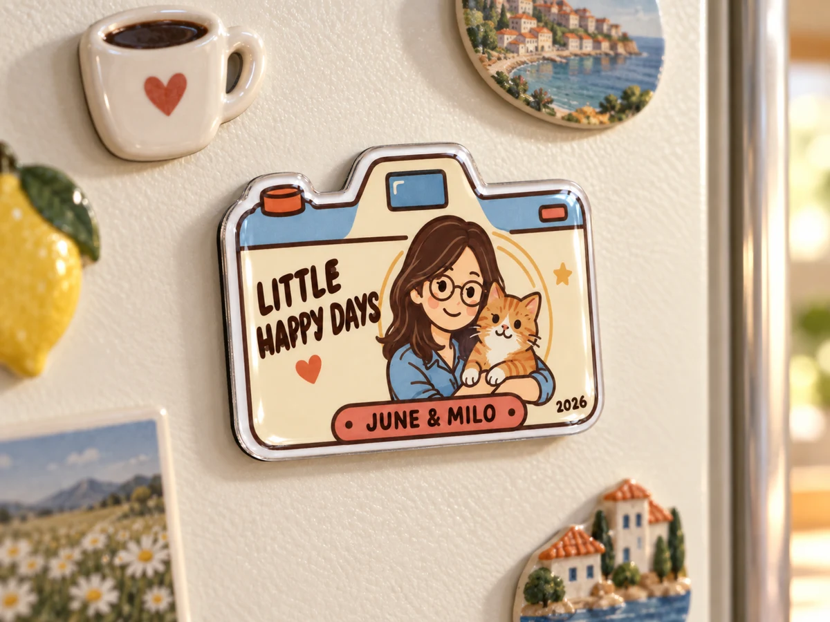 On the fridge — personal sample