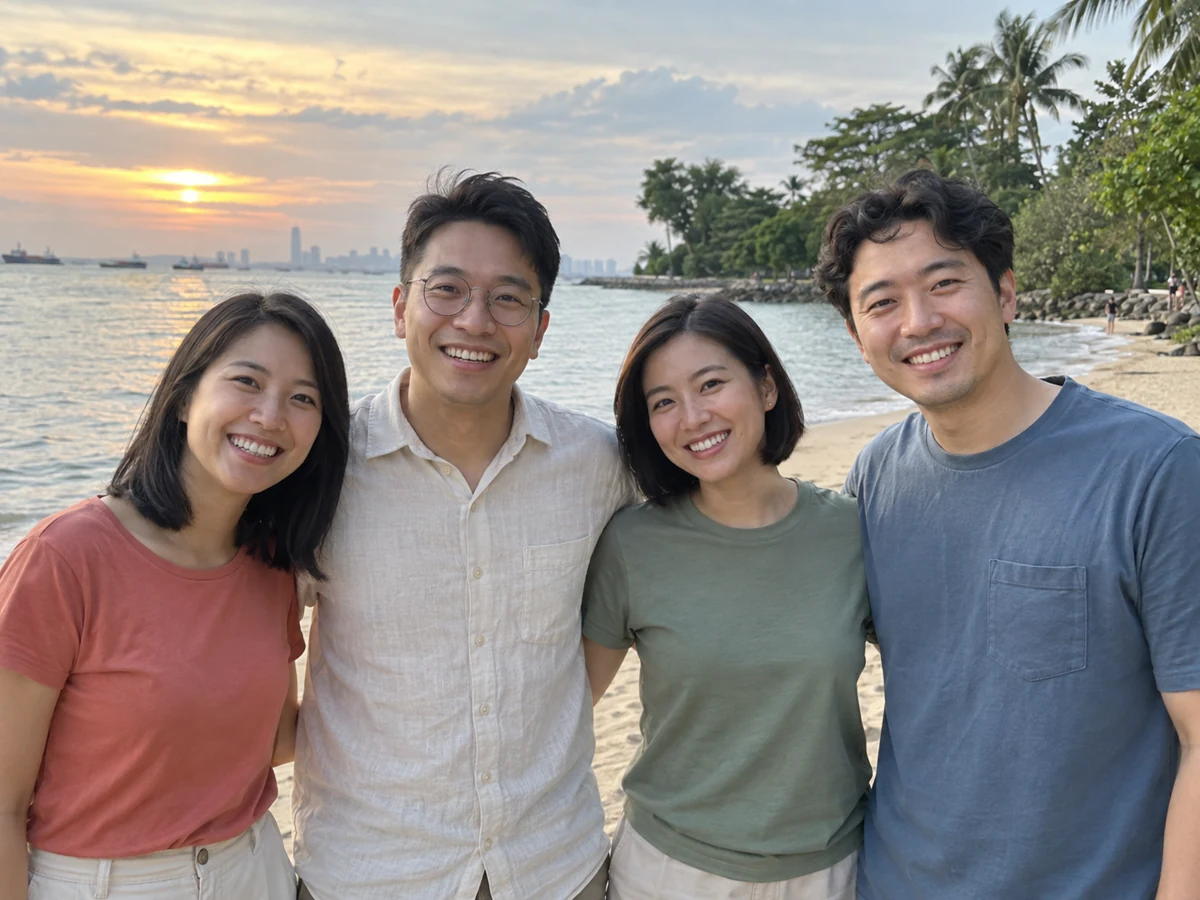 Our beach day — sample reference photo